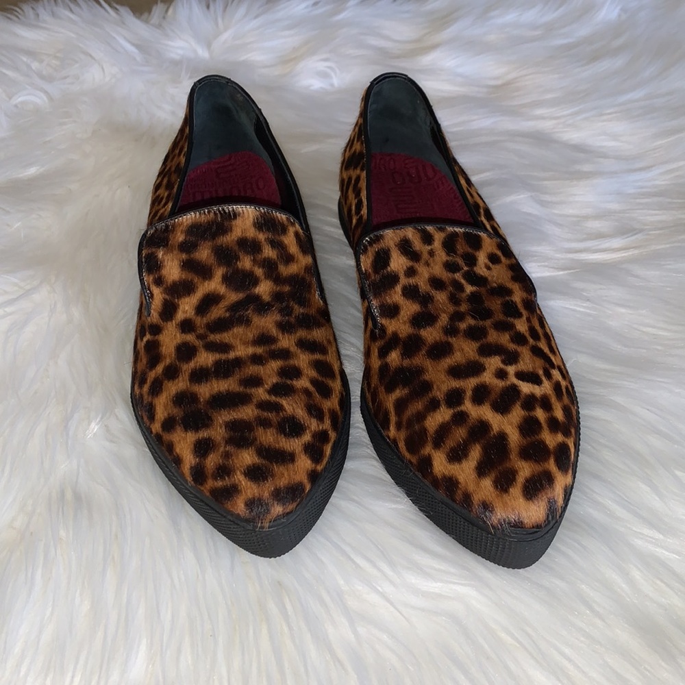 Alice + Olivia Rory Calf Hair Leopard Slip on Sz39